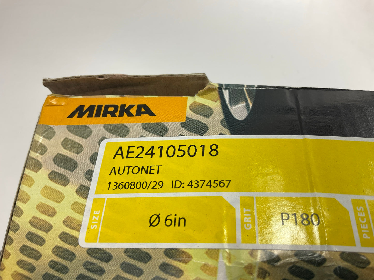Mirka AE24105018 Autonet 6'' Mesh Grip Sanding Discs 180 Grit, 50 Discs / Box
