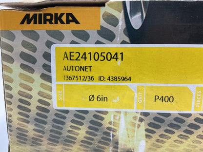 Mirka AE24105041 Autonet 6'' Mesh Grip Sanding Discs, 400 Grit (50 / Box)