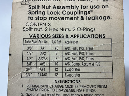 Mister Nut A-2AS Mister Nut Spring Lock Repair Kit For 1/2'' Tube