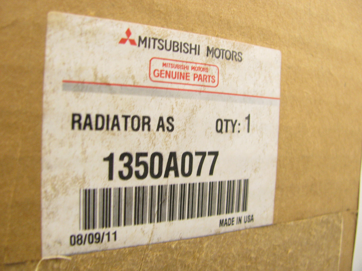 NEW - OEM 1350A077 Radiator For 2004-2009 Mitsubishi Galant 3.8L-V6 - AUTOMATIC