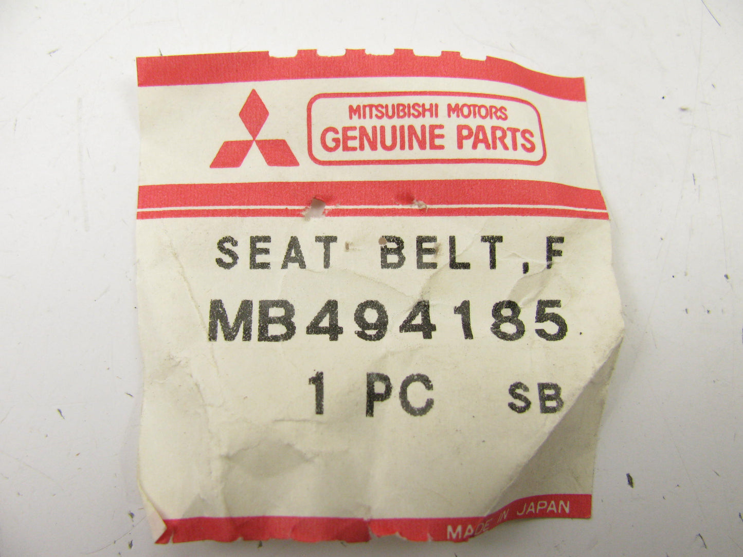 NEW OEM Front Left Seat Belt Retractor & Buckle For 1986-88 Colt, Summit, Mirage