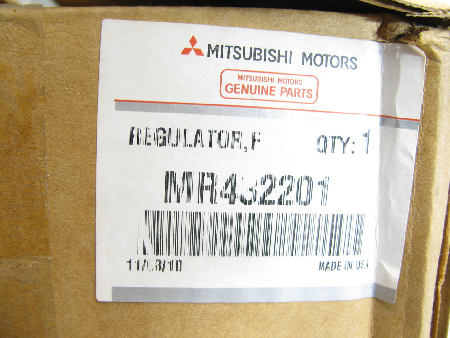 NEW - OEM Mitsubishi MR432201 Window Regulator - Front Left