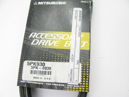 Mitsuboshi 5PK930 Serpentine Belt - 18mm X 930mm - 5 Ribs