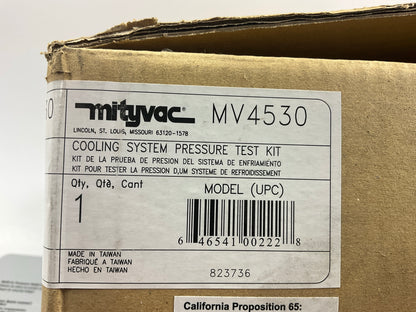 Mityvac MV4530 Automotive Cooling System Pressure Test Kit, Push-button Valve