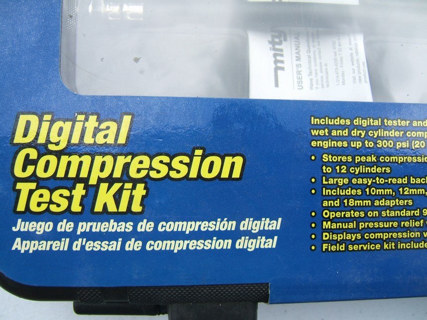 Mityvac MV5532 Digital Gasoline Compression Test Kit, 0 To 300 Psi