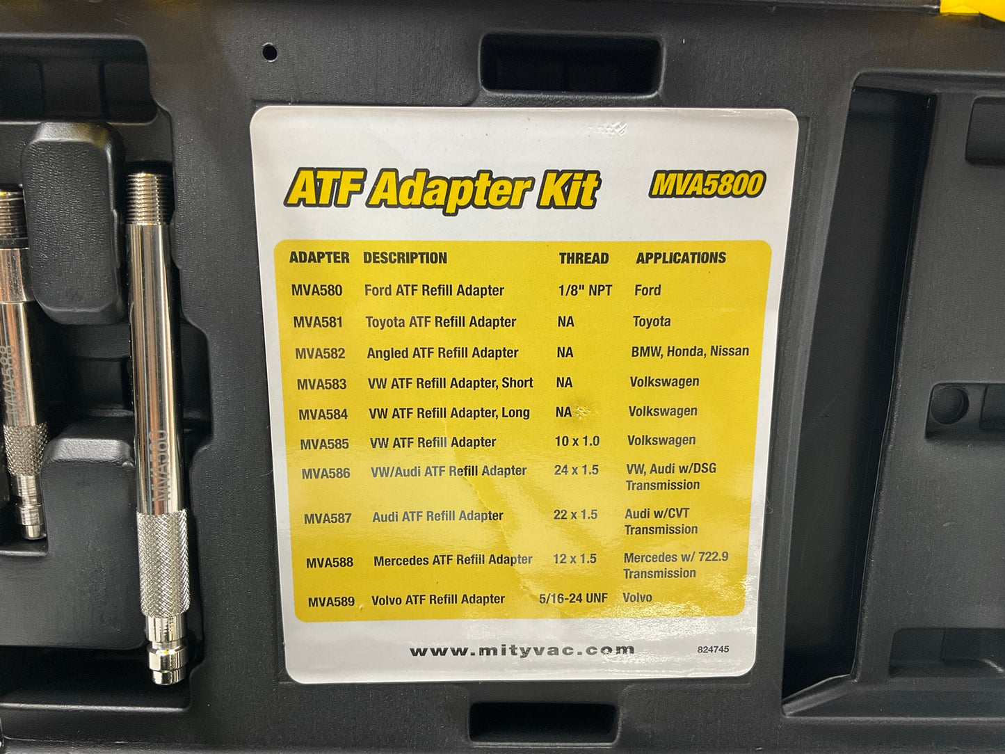 Mityvac MV6412 2.5 Gallon ATF Refill System For Sealed Auto Transmissions
