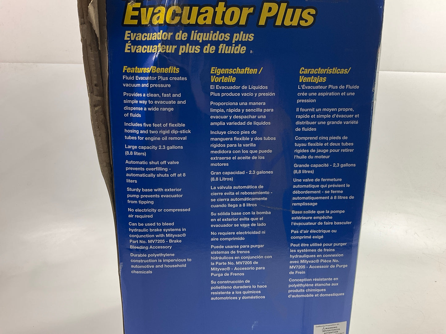 Mityvac MV7201 2.3 Gallon Manual Fluid Evacuator Plus With Overflow Protection