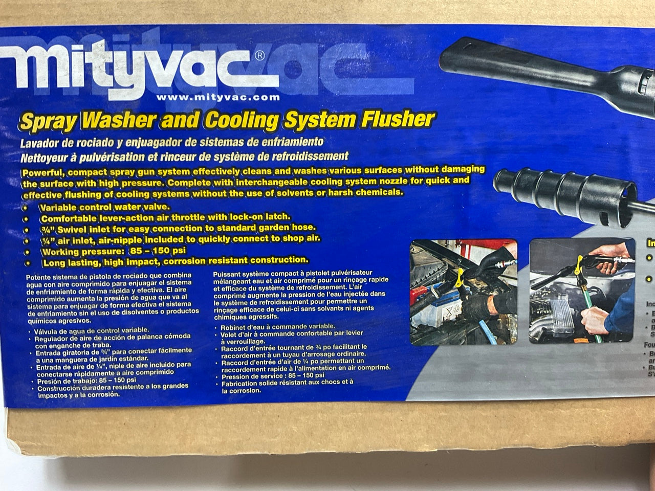 Mityvac MV7270 Combination Spray Washer, Radiator, Cooling System Flusher