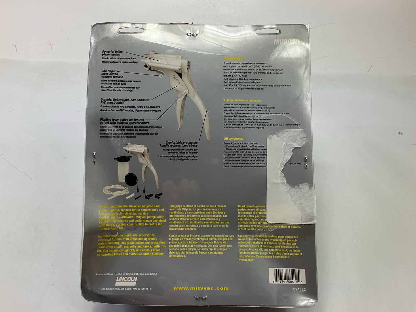 Mityvac MV8020 Automotive Brake Bleeding Kit AUTO Brake Bleeder Kit