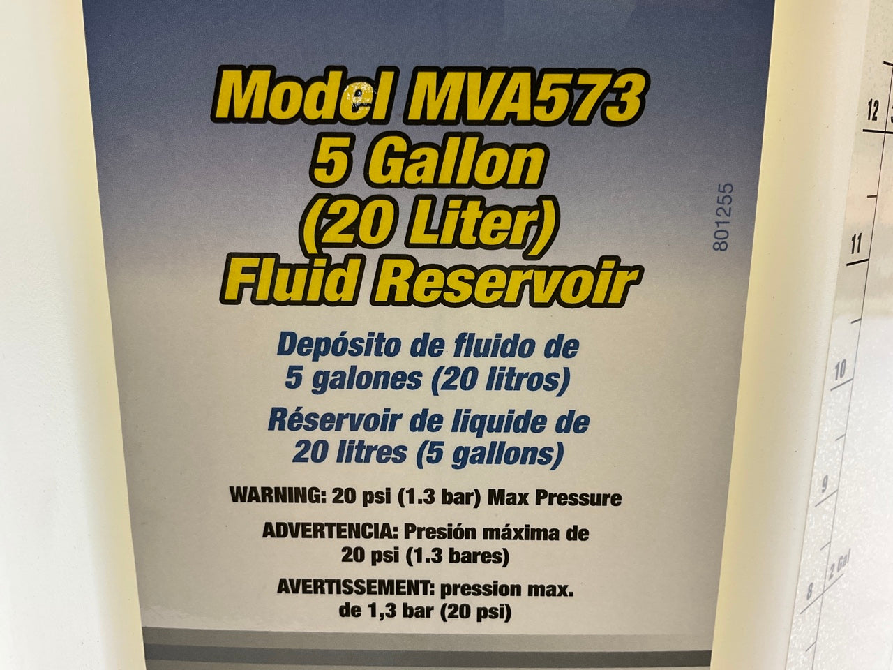 Mityvac MVA573 5-Gallon Fluid Reservoir Bottle ( 20 Liter )