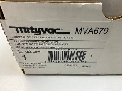Mityvac MVA670 Power Steering Air Bleed Adapter Kit Use With Mityvac Hand Pump