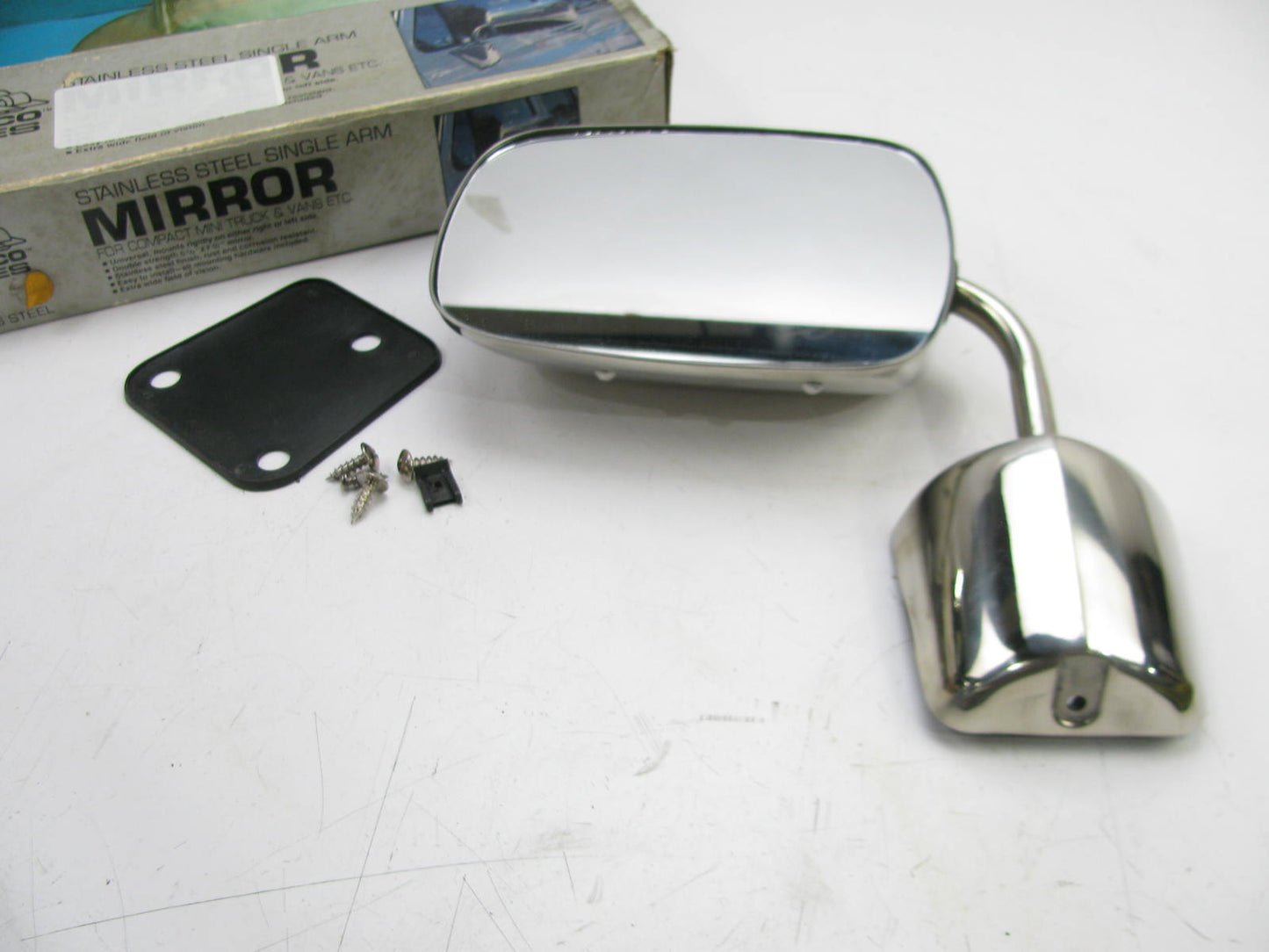 5-3/8 X 7-3/4 Universal Low Mount Swing Arm Mirror Truck Van Chrome Monaco 60670