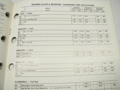 Monroe 11636-S-1091 STRUT-MATE BEARING PLATE Catalog 15 Pages