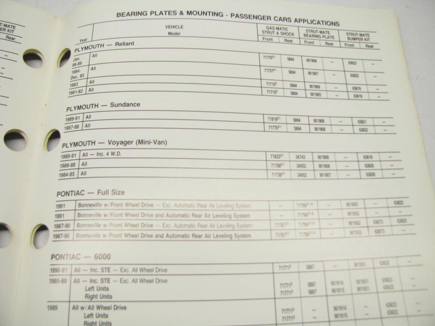 Monroe 11636-S-1091 STRUT-MATE BEARING PLATE Catalog 15 Pages