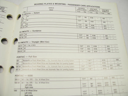 Monroe 11636-S-1091 STRUT-MATE BEARING PLATE Catalog 15 Pages