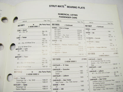 Monroe 11636-S-1091 STRUT-MATE BEARING PLATE Catalog 15 Pages