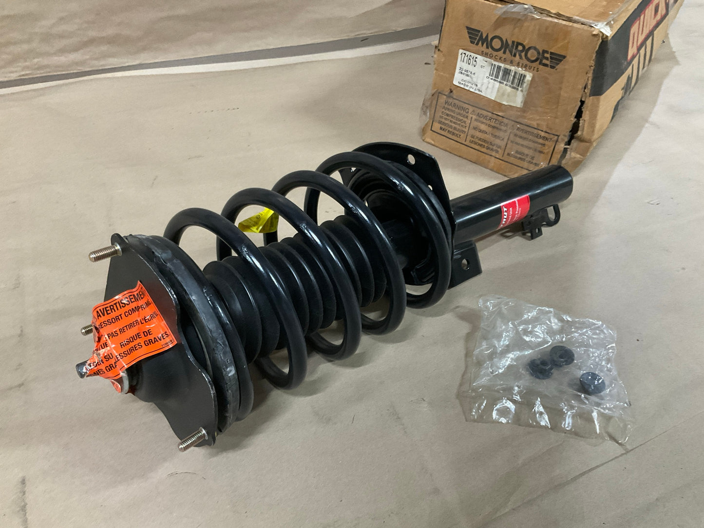 Monroe 171615 Suspension Strut And Coil Spring Assembly, Front