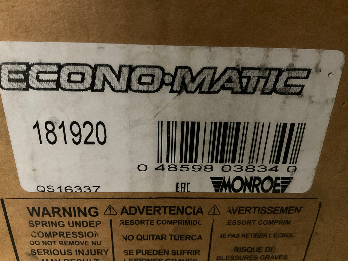 Monroe 181920  Suspension Strut And Coil Spring Assembly, Front