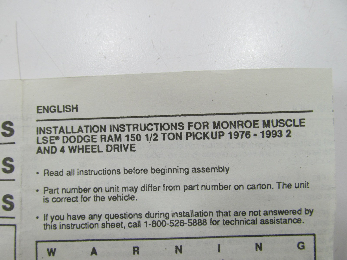 Monroe Muscle 420APS Elastomer Springs For 1976-93 Ram 1/2 Ton Pickup 2WD & 4WD