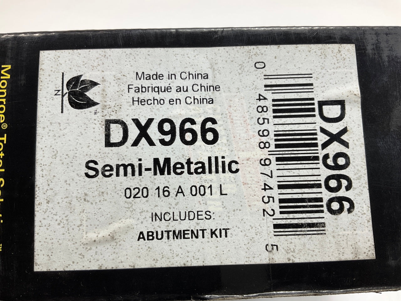 Monroe DX966 Front Semi-Metallic Disc Brake Pads