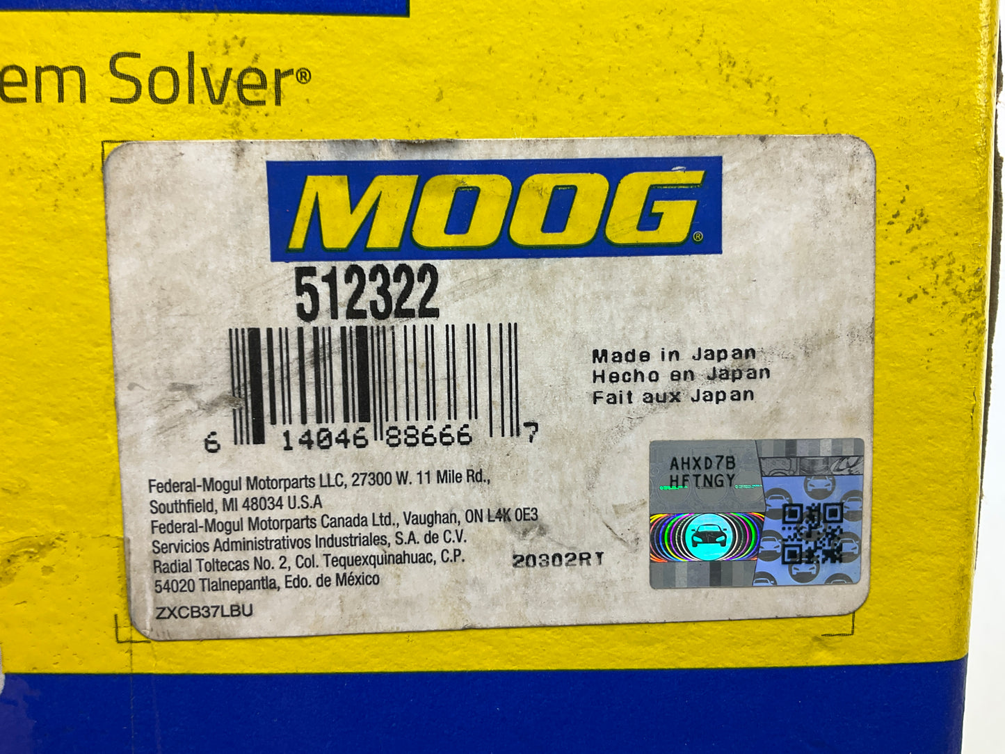 Moog 512322 Rear Wheel Bearing And Hub Assembly For 2006-2012 Honda Civic