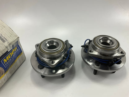 (2) Moog 513207 Front Wheel Bearing And Hub Assembly For 2004-2005 Dodge Durango