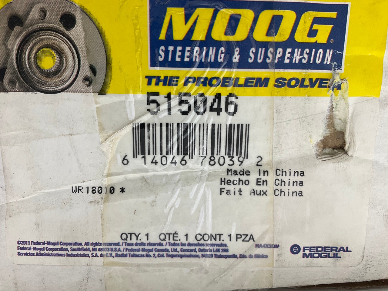 Moog 515046 Wheel Bearing & Hub Assembly, Front