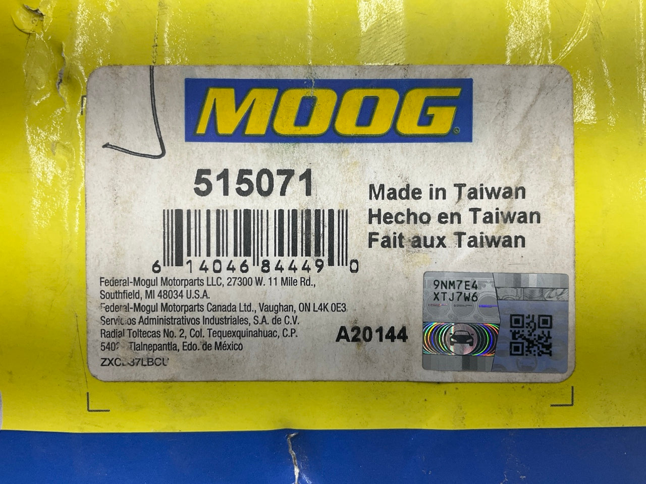 DENT ON TOP Moog 515071 Front Wheel Bearing And Hub