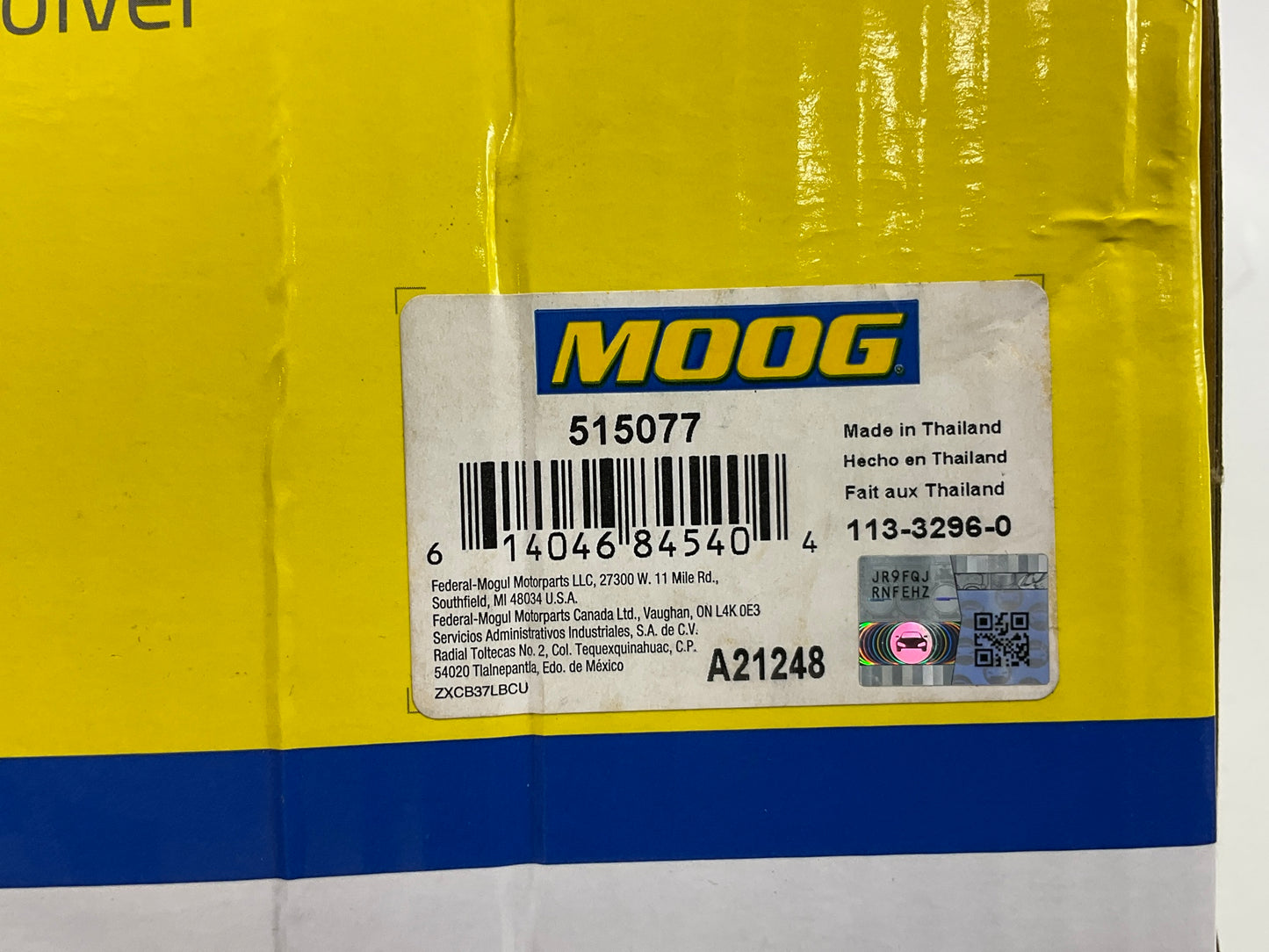 NO HARDWARE - Moog 515077 Front Wheel Bearing & Hub Assembly