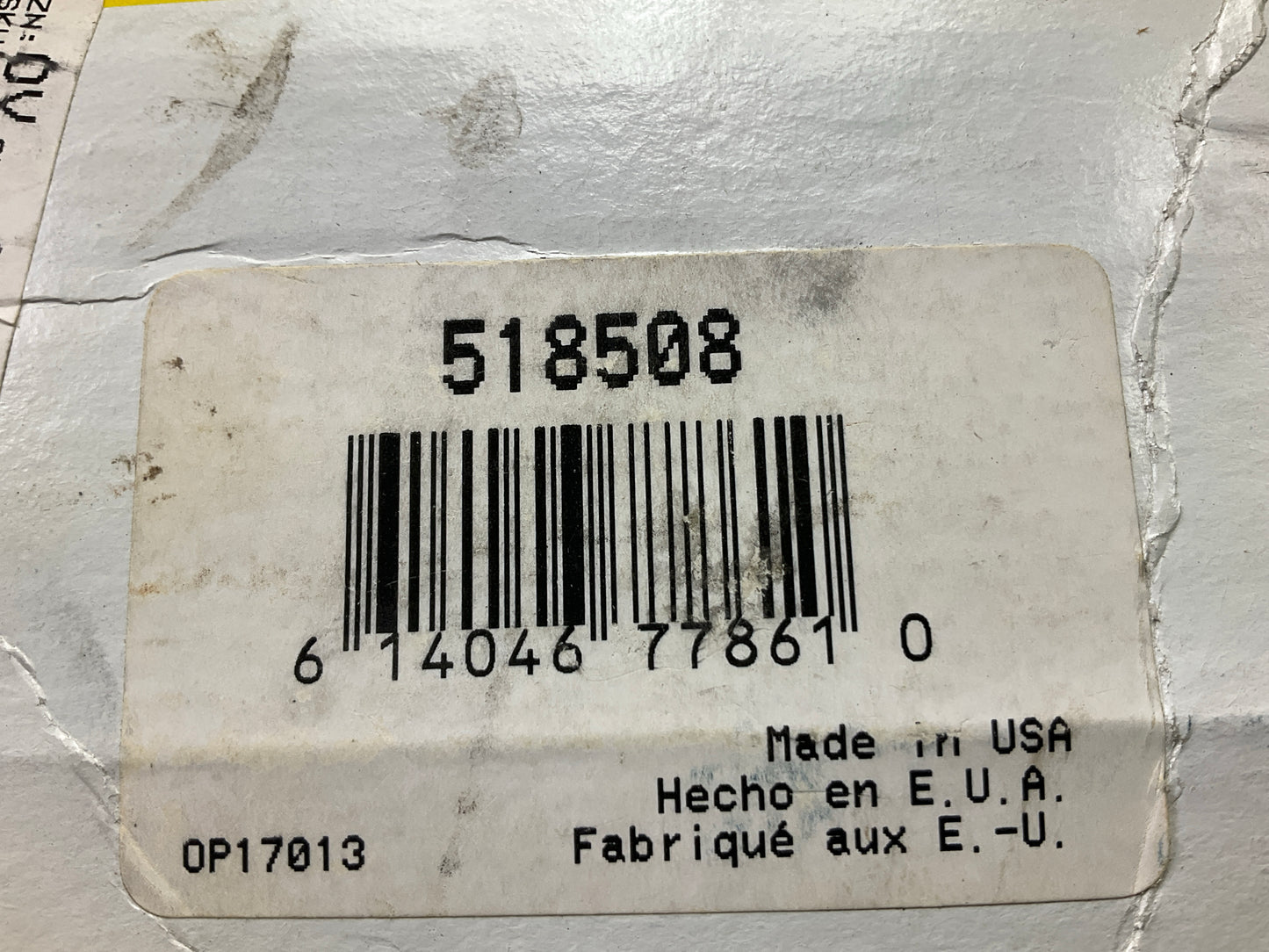 INCOMPLETE - Moog 518508 Front Wheel Hub (NO BEARING AND HARDWARE)