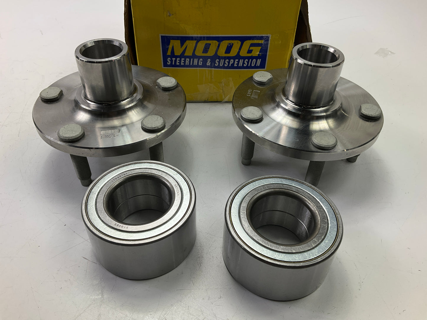 (2) MISSING HARDWARE - Moog 518517 Front Wheel Hub & Bearing Assembly