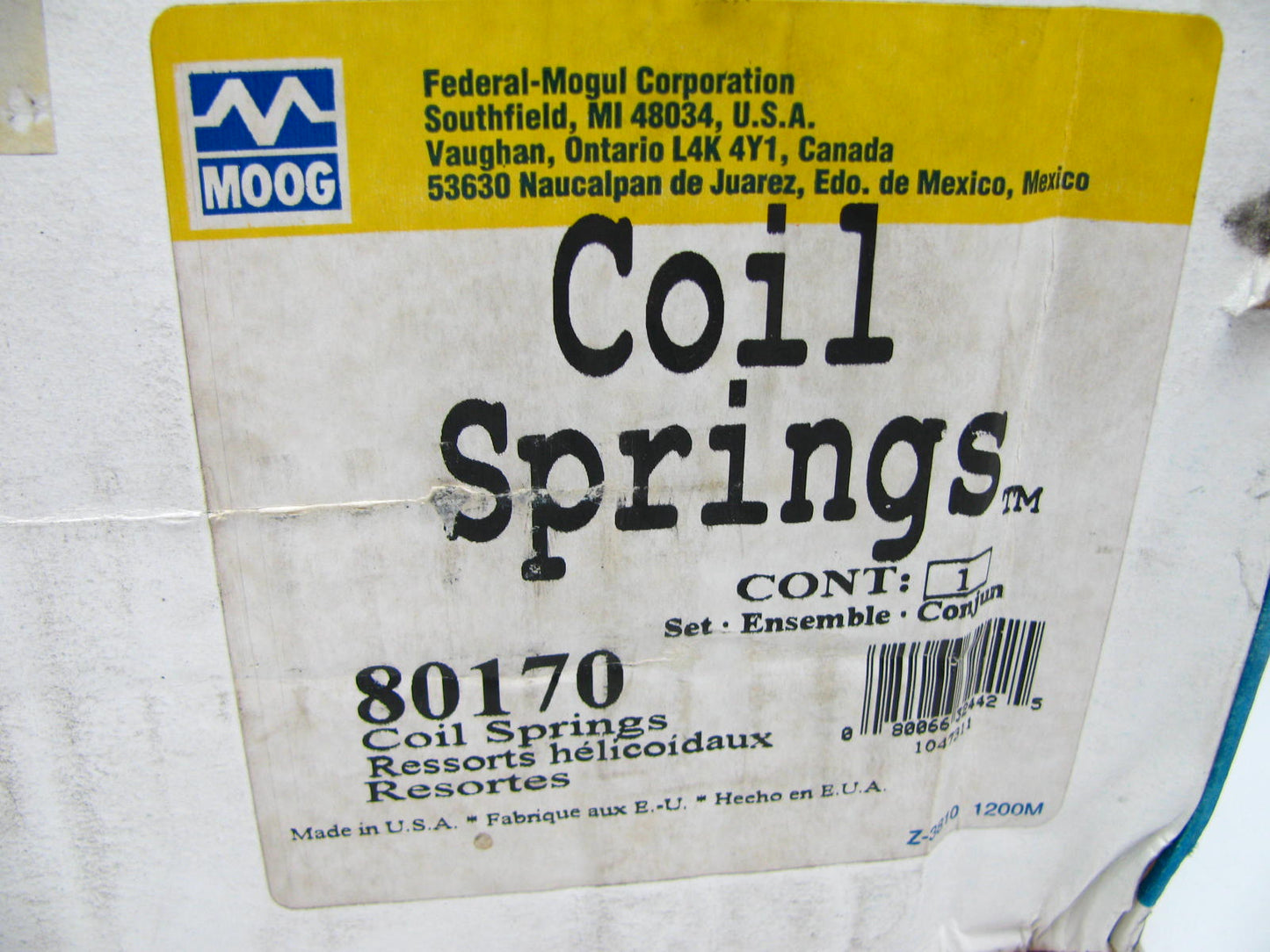 Moog 80170 Coil Springs - FRONT -  2000-2005 FORD FOCUS