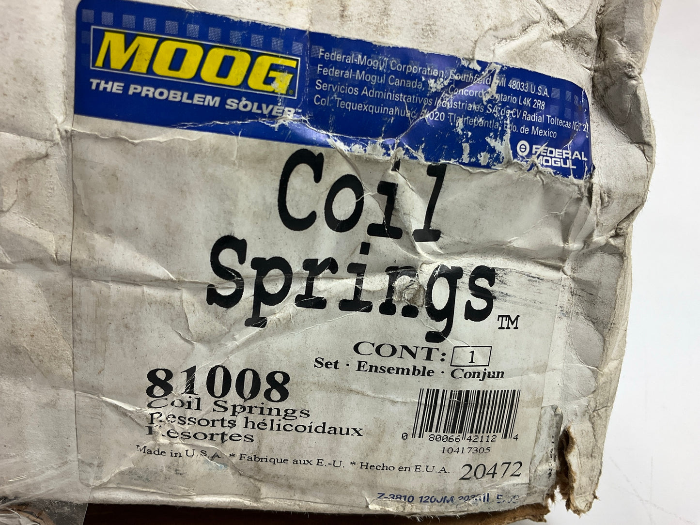 Moog 81008 Front Heavy Duty Constant Rate Coil Springs