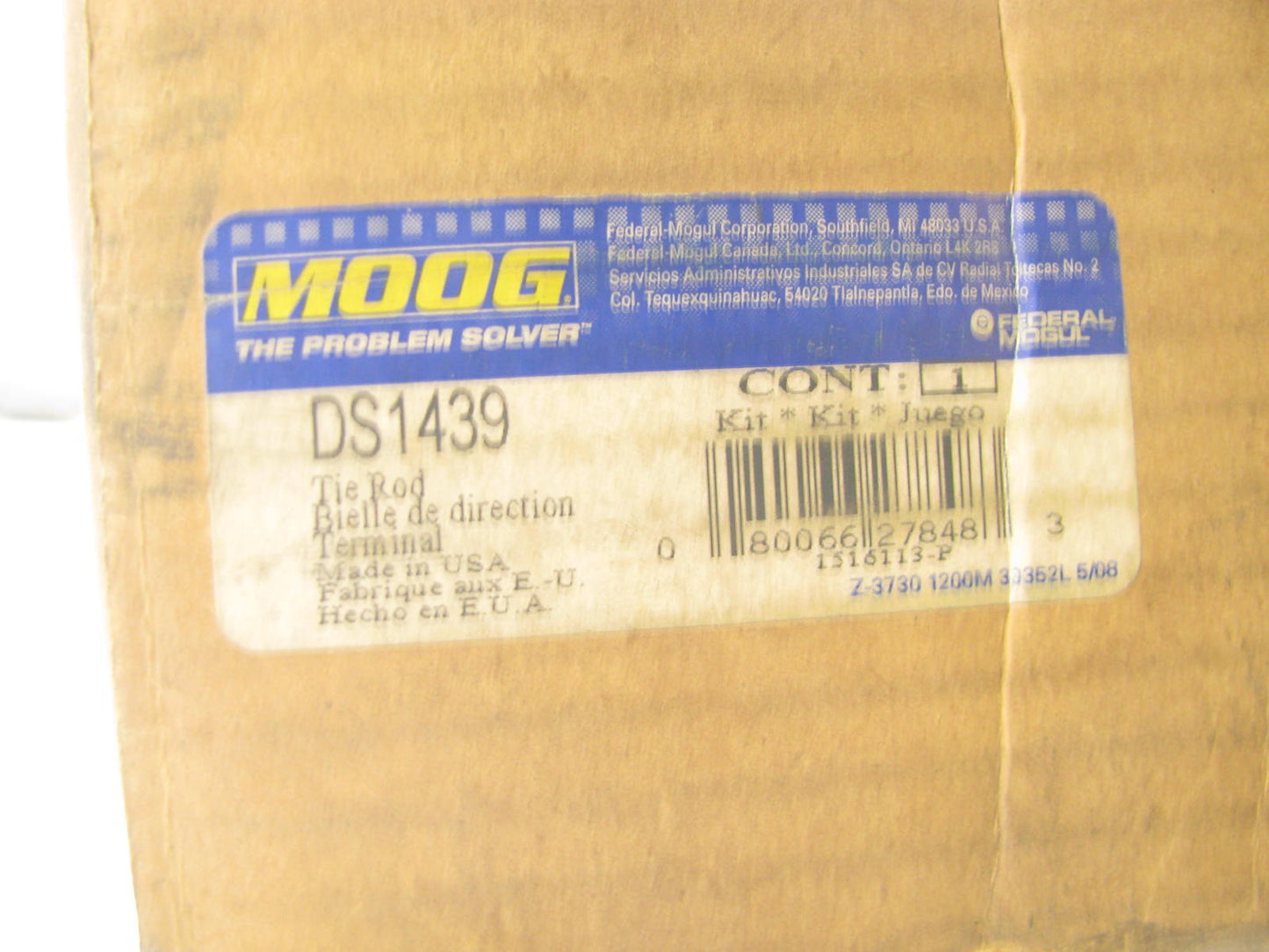 Moog DS1439 Steering Tie Rod End - Front Right Outer