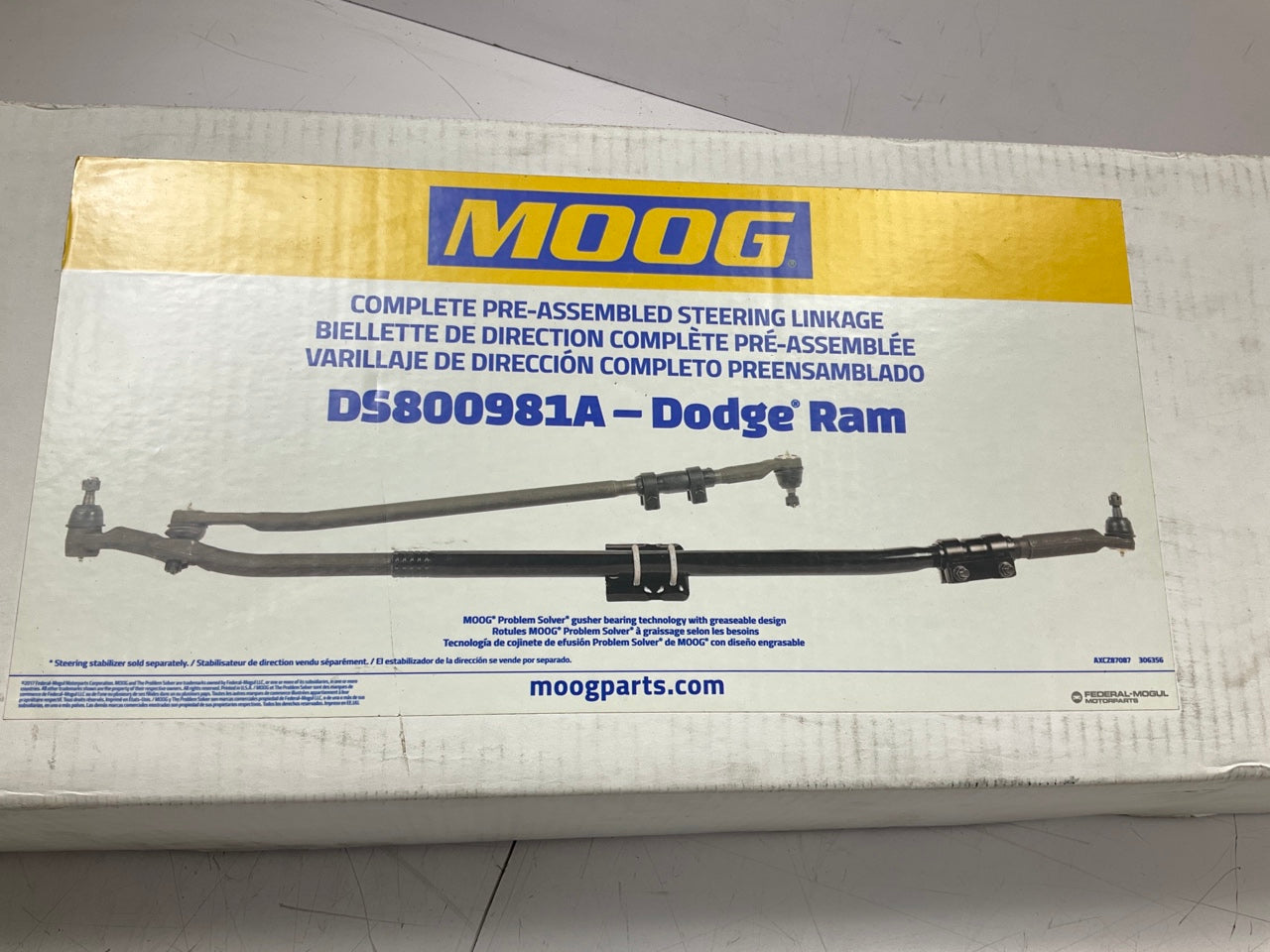 Moog DS800981A Steering Linkage Kit: Drag Link, Tie Rod Ends, Adjusting Sleeves