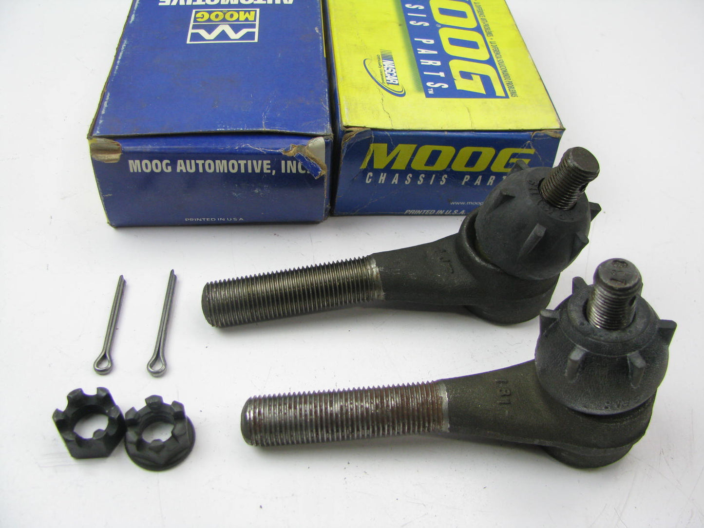 (2) Moog ES2057RL FRONT OUTER Steering Tie Rod End