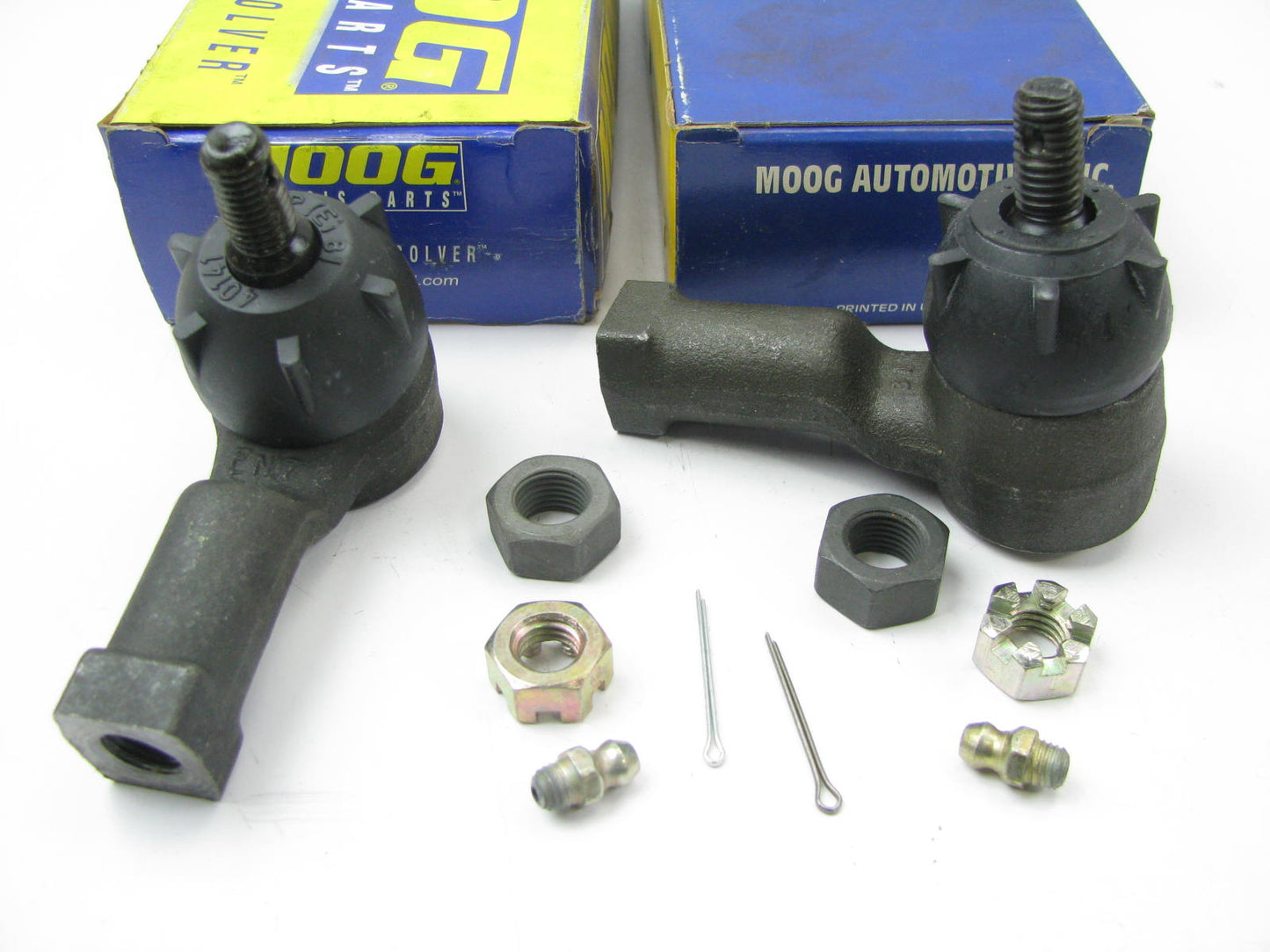 (2) Moog ES2095R Front Outer Steering Tie Rod End