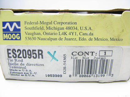 (2) Moog ES2095R Front Outer Steering Tie Rod End