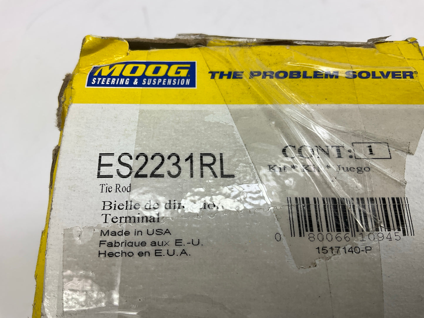 NO HARDWARE - Moog ES2231RL Front Outer Steering Tie Rod End