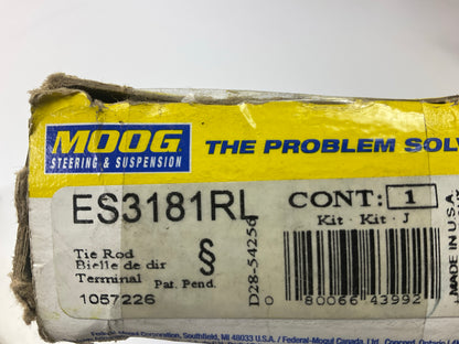 NO HARDWARE - Moog ES3181RL Front Outer Steering Tie Rod End