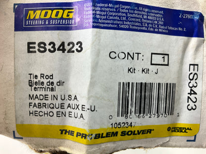 NO HARDWARE - Moog ES3423 Front Left Outer Steering Tie Rod End