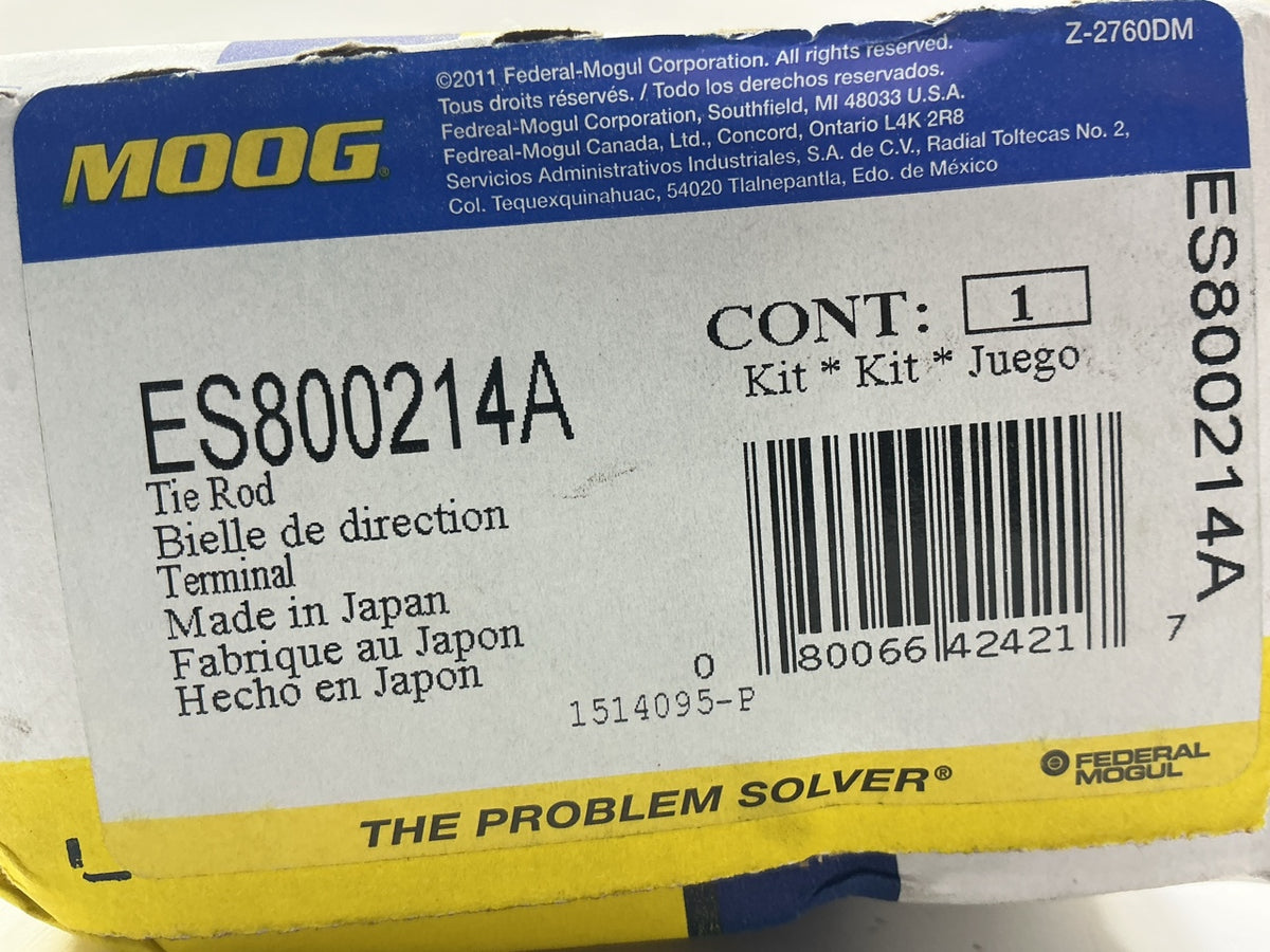 Moog ES800214A Inner & Outer Tie Rod End For 1998-2004 Nissan Frontier RWD