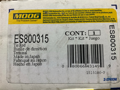 Moog ES800315 Front Left Outer Steering Tie Rod End For 2007-2017 Lexus LS460