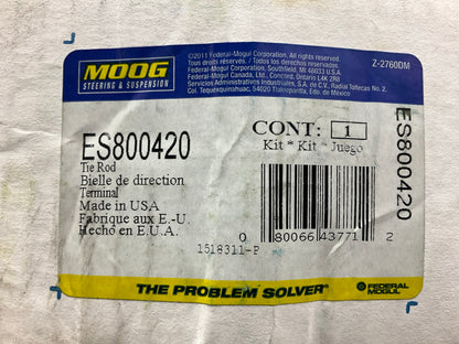 NO HARWDARE - Moog ES800420 Front Right Steering Tie Rod End
