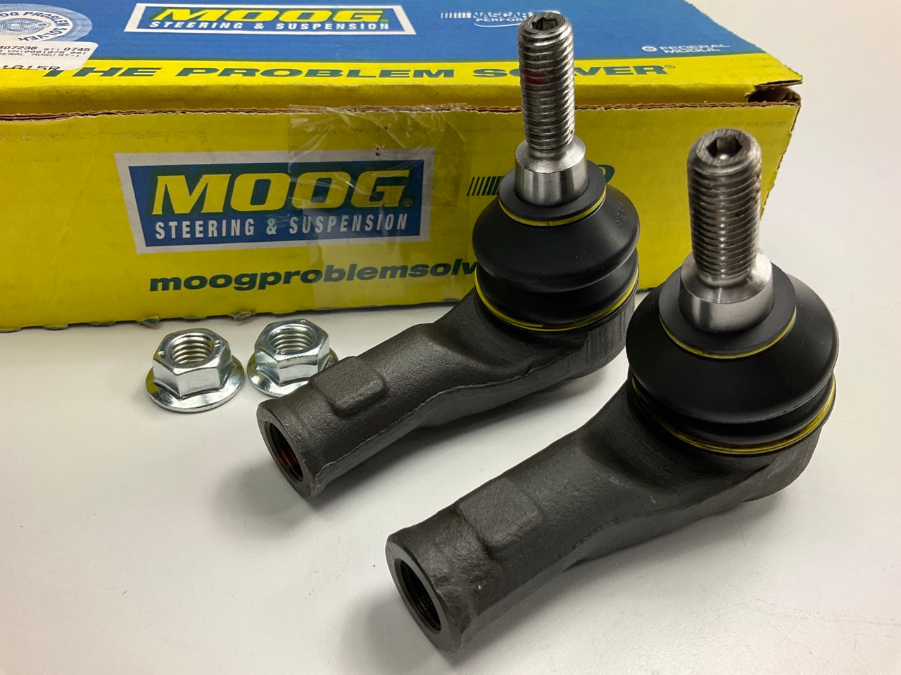 (2) Moog ES800686 Front Outer Steering Tie Rod Ends