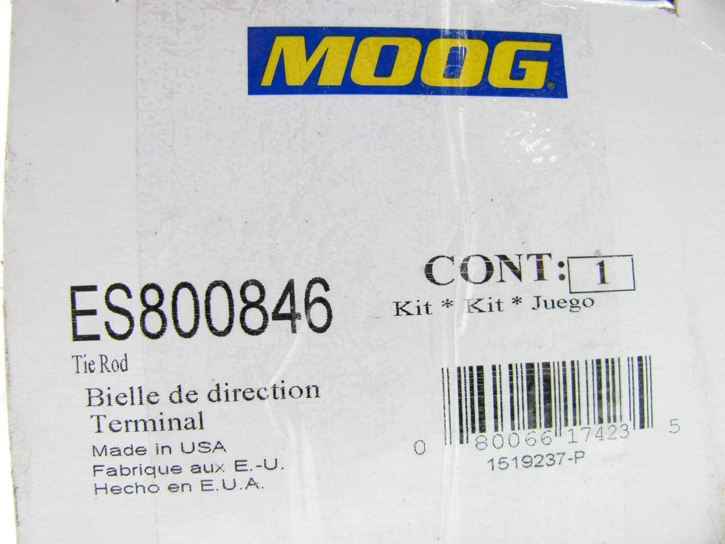 Moog ES800846 Outer Tie Rod End - 2005-2012 Ford Escape, 2010-2011 Tribute