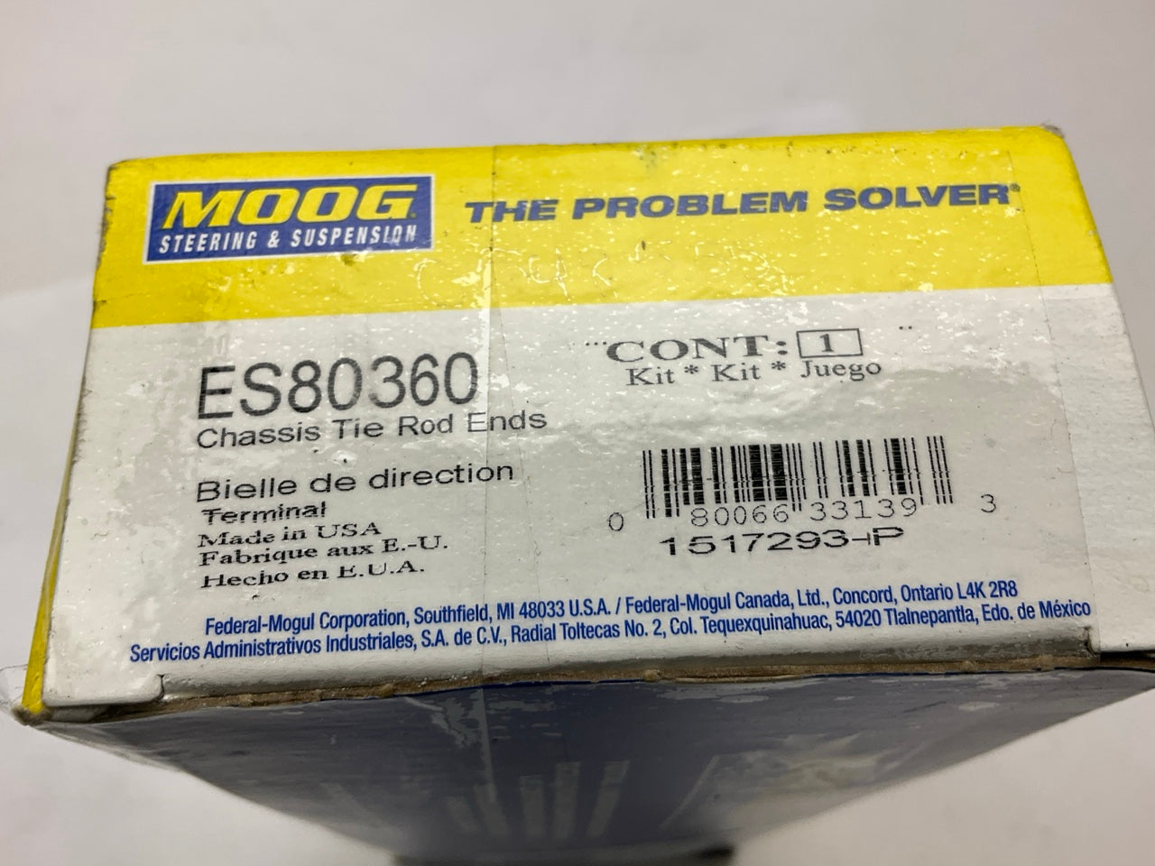 Moog ES80360 Steering Tie Rod End - Front Right Outer