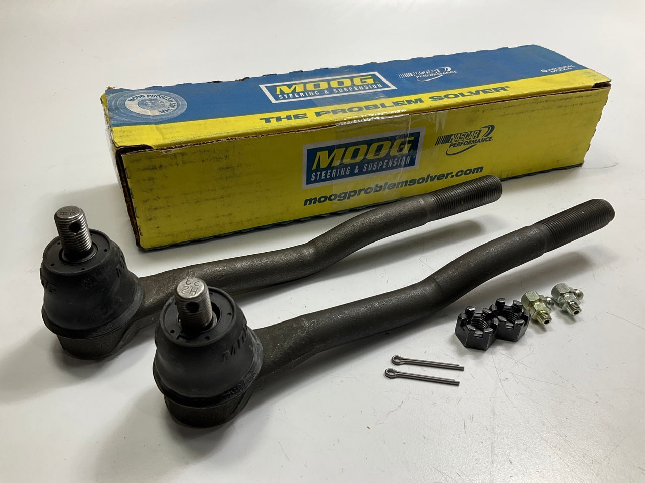 (2) Moog ES80590 Front Inner Steering Tie Rod End For 98-04 Nissan Frontier RWD