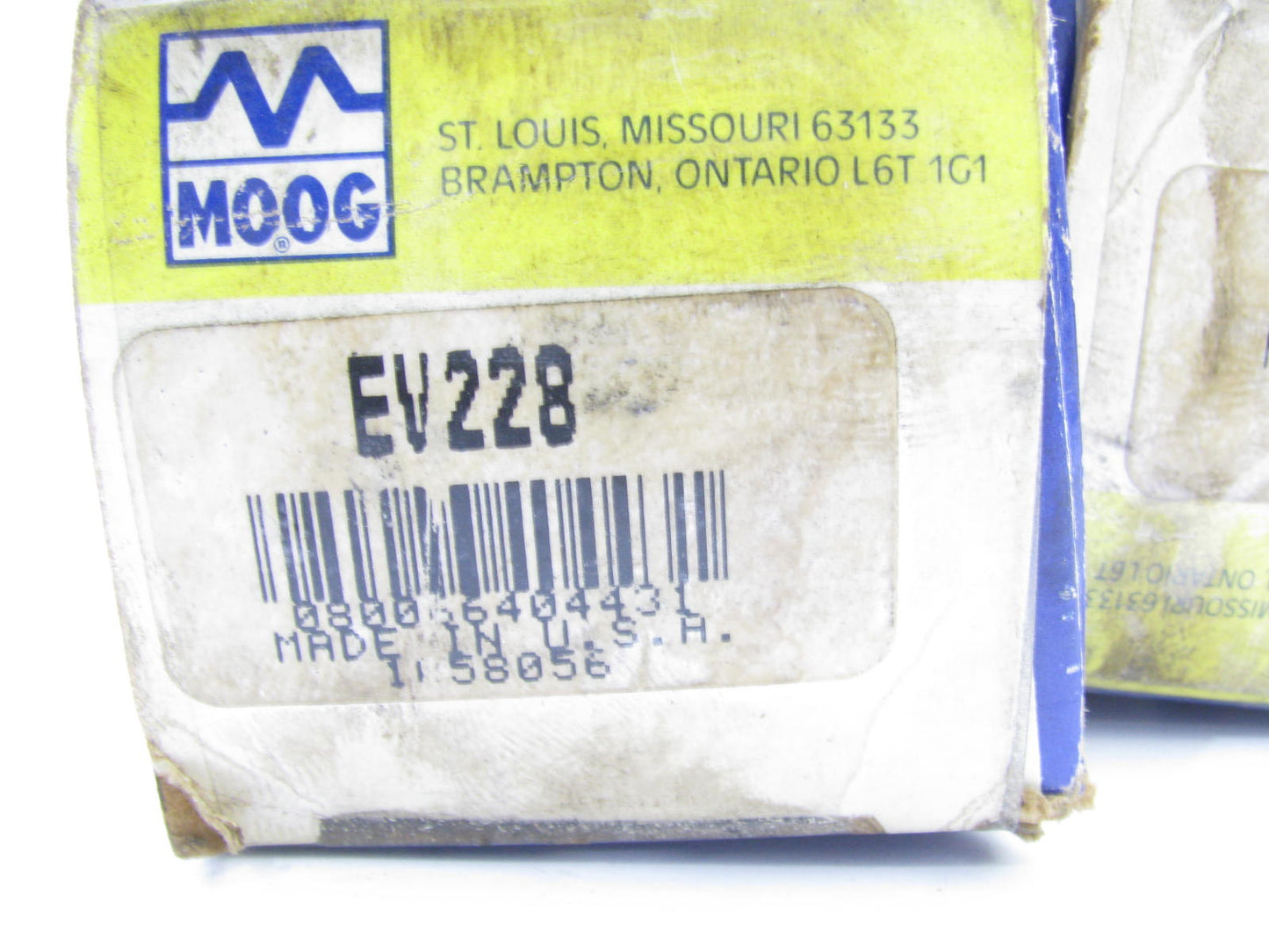 (2) Moog EV228 INNER Steering Tie Rod Ends