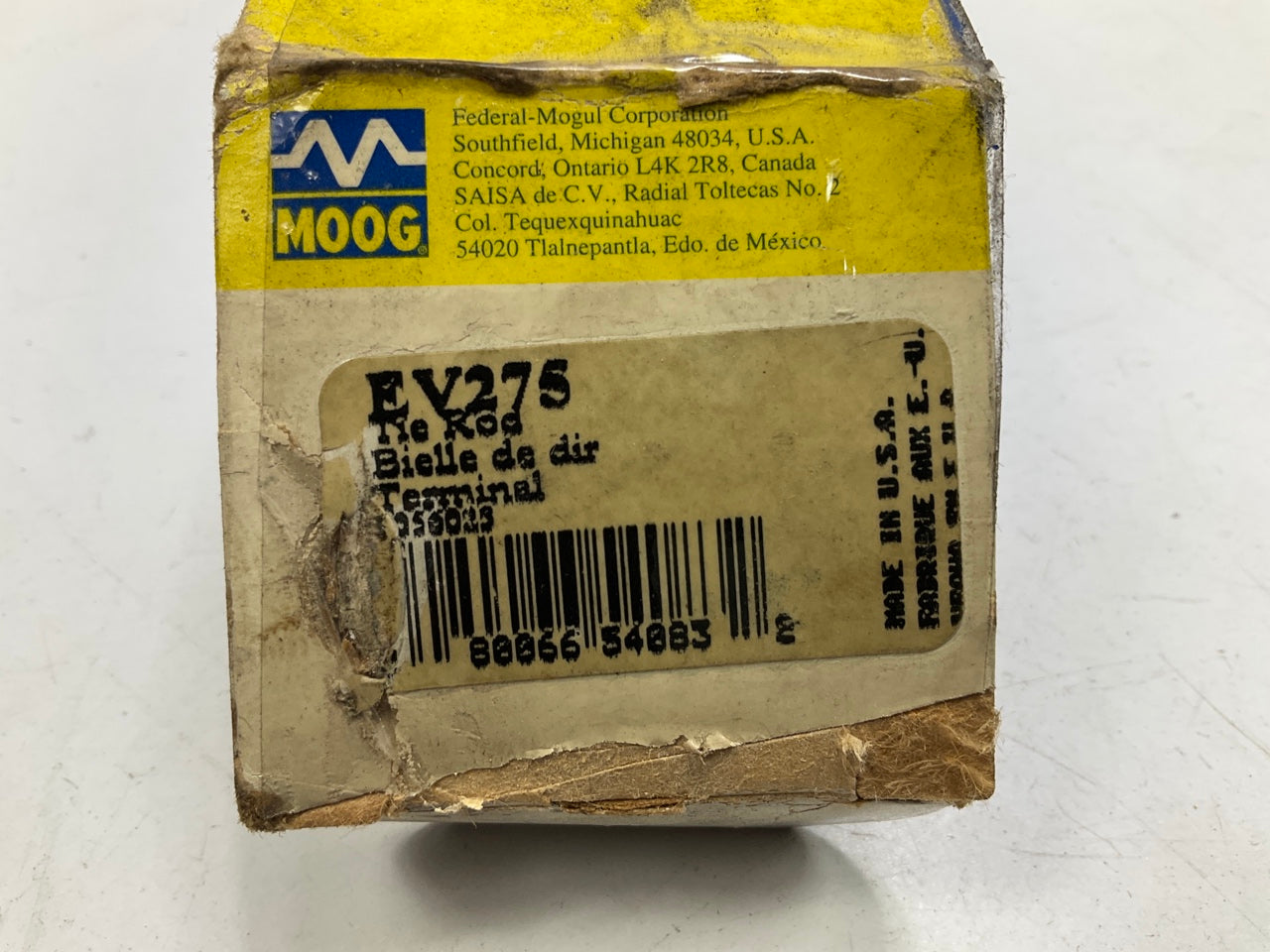 MISSING NUT Moog EV275 Inner Steering Tie Rod End 1993-2002 Villager, Quest